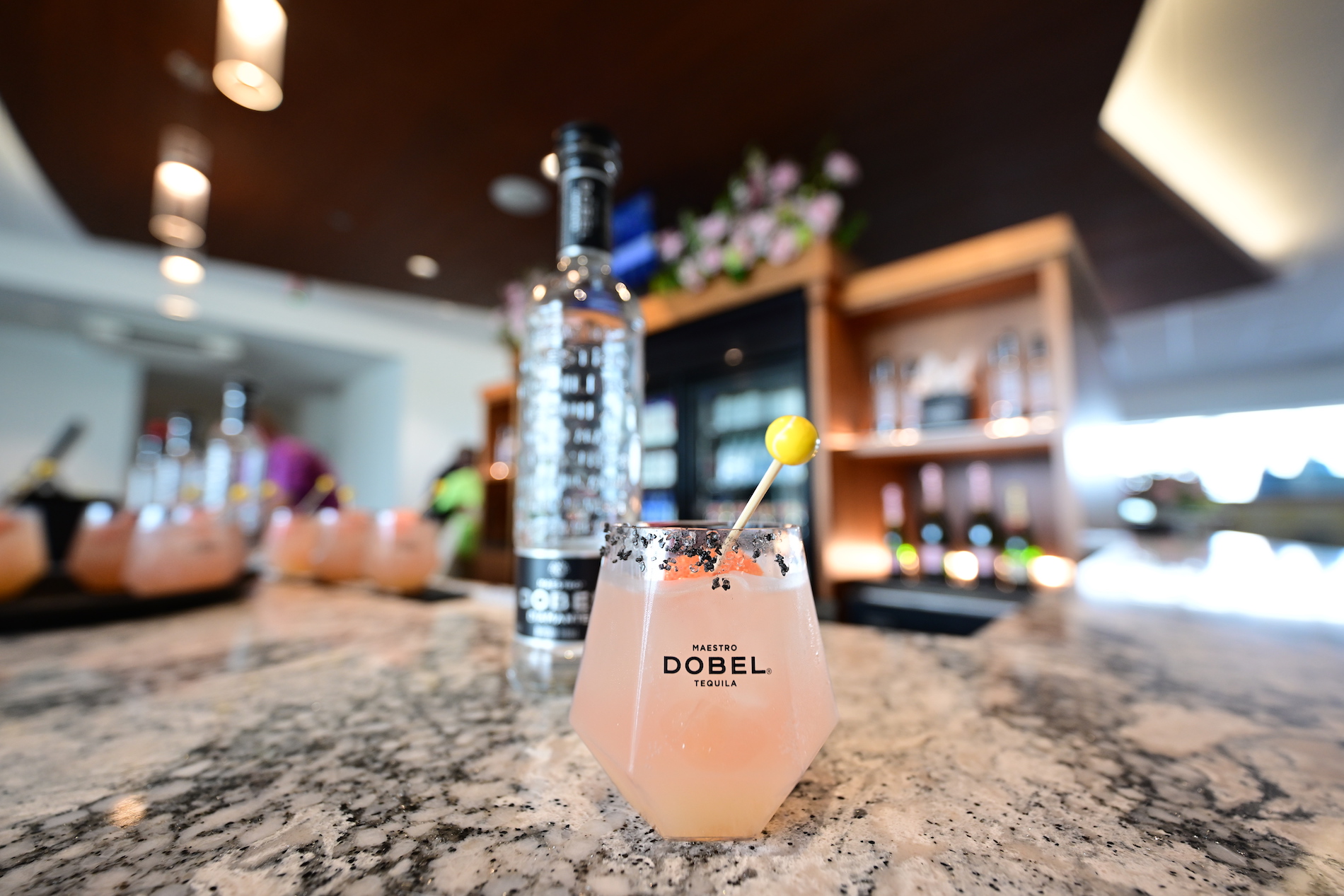 Dobel branded cocktail at a bar