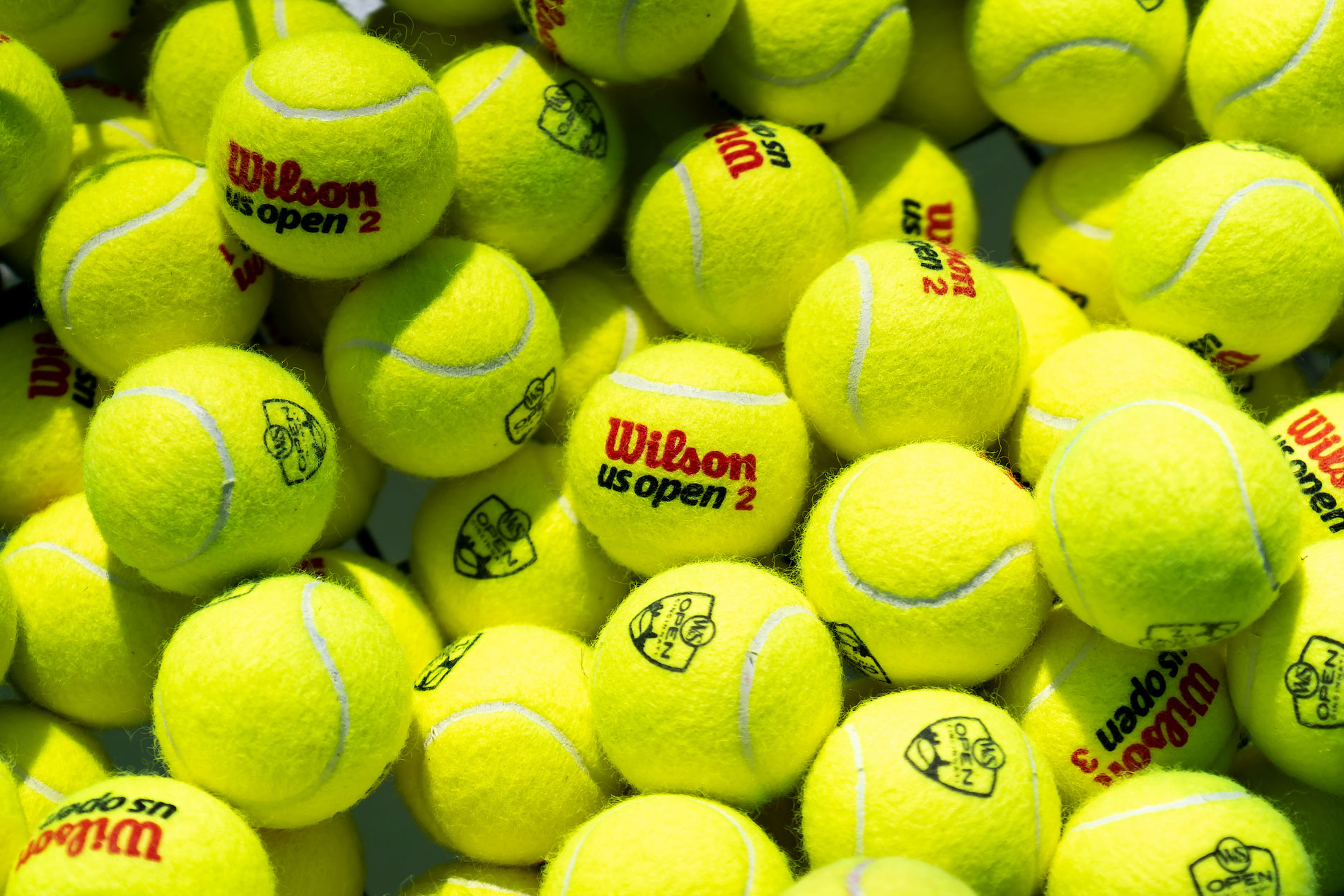 pile of tennis balls